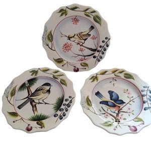 Home Interiors set of 3 Bird plates, NEW decoration only Sturdy, thick, curves